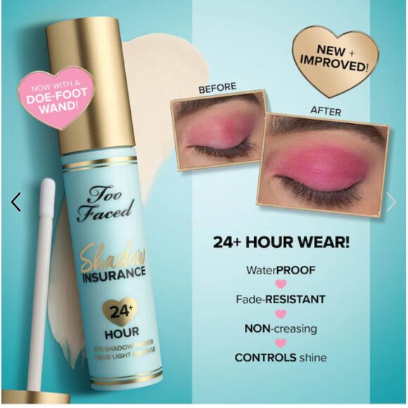 TOO FACED Shadow Insurance 24 Hour Wear Eye Primer Blue Light Defense New in Box - Picture 4 of 4